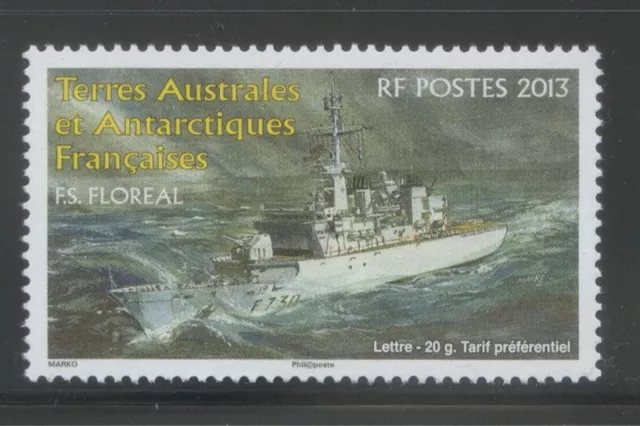 FSAT 2013 MNH** Frigate "Floréal"*Military*Ships*Vessel*Transport 1v set