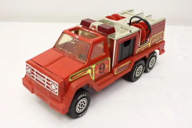 TONKA Fire Engine Truck Rescue #9 Vintage 1978 Metal Plastic 13 Inches Long