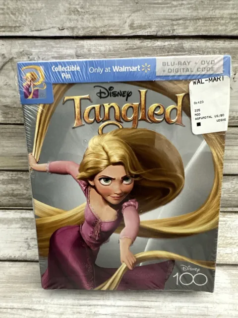 Tangled - Disney100 (Blu-ray + DVD + Digital Code) Collectible Pin New Sealed