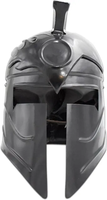 Christmas Medieval 18G Steel Greek Spartan Larp Helmet with Leather Liner