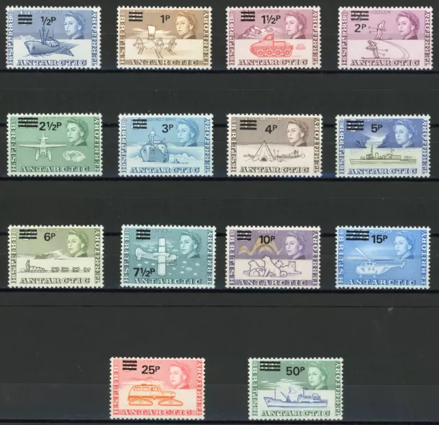 British Antarctic Territory 1971 Definitive Cpl Sc#25-38 Mint OG Never Hinged 💥