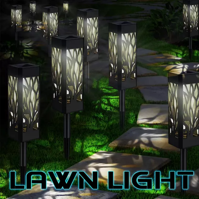 LED Garden Lights Solar Path Lights Outdoor Patio Lawn Driveway Landscape Light