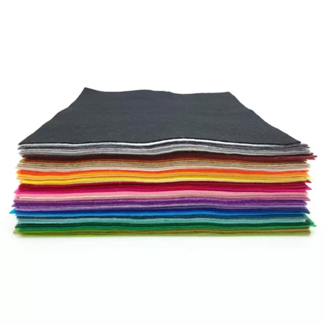 Craft Felt Squares 30% Wool Blend 9" x 9” Available in 64 Colours *Pick & Mix*