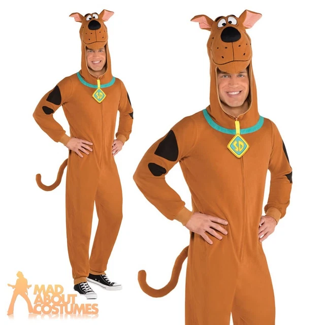 ADULTS SCOOBY DOO Costume Fleece Fancy Dress Dog Book Day Week