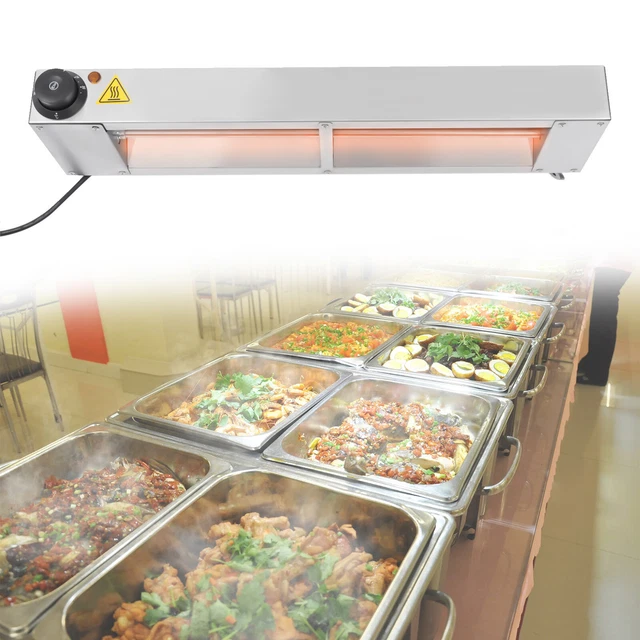 24" Commercial Overhead Food Warmer Stainless Steel Buffet Meal Breakfast Heater