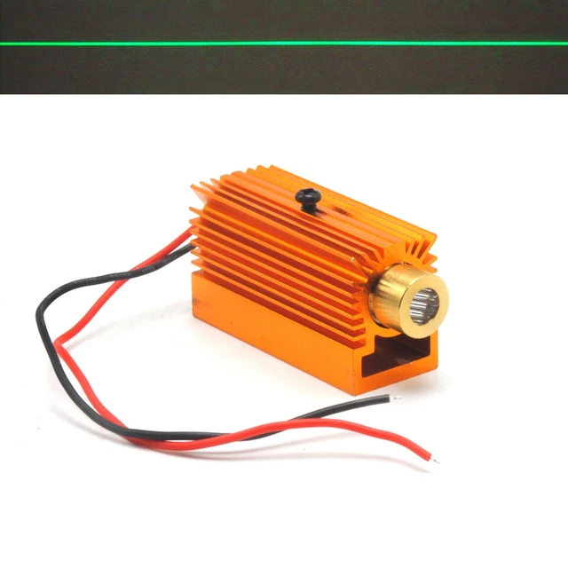 Locator 532nm 100mW Focus Line Green Laser Diode Module 5V Brass Heatsink Holder