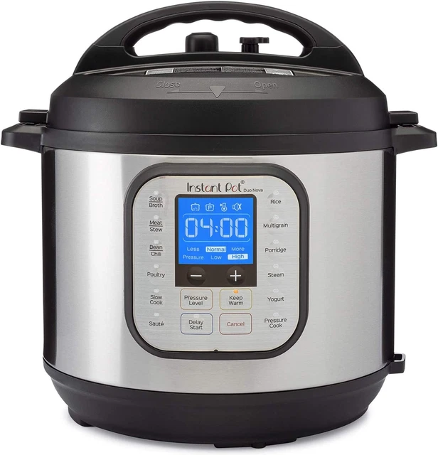 Instant Pot Duo Nova Electric Pressure Cooker Programmable 7 in 1 Multi-pot 6 Qt