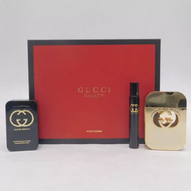 Gucci Guilty Absolute Perfume Gift Set - Partial 2.5 oz Bottle