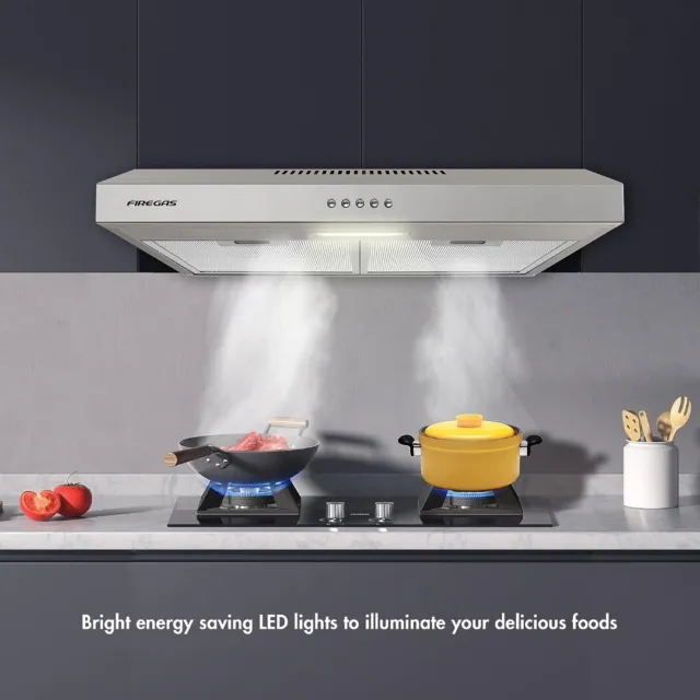 Portable Cooker Hood, Kitchen Desktop Extractor Hood, 3200RPM Portable Extractor Range Hood, Exhaust Air Volume 3.5m/Min, Removable for Cleaning