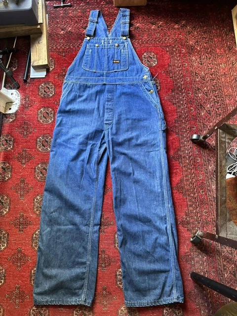 1950 Big Smith Black Tag Denim Overalls Color Remaining W49cm/L77cm JAPAN