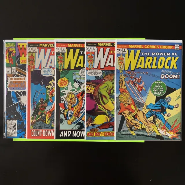 Marvel Comics Adam Warlock Lot - Infinity Watch 1 & Warlock 2-5