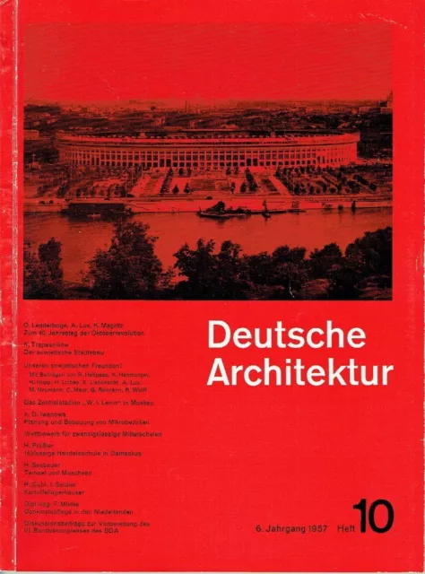 Deutsche Architektur DDR Zeitschrift 1957 Heft 10 Städtebau Sowjetunion