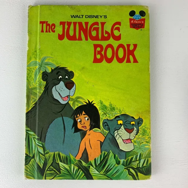 THE JUNGLE BOOK Walt Disney's Disney Book Club (1974) vintage book