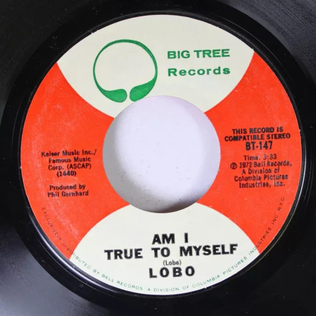 Rock 45 Lobo - Am I True To Myself / I'D Love You To Want Me On Big Tree Records