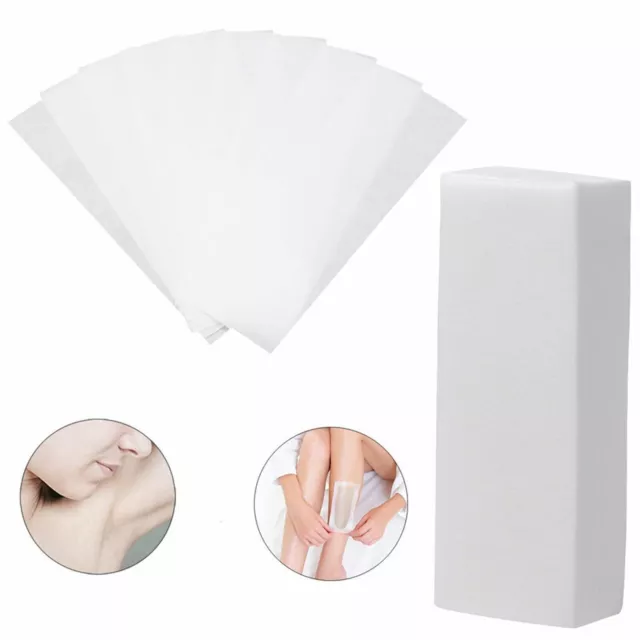 100x Pre-Cut Strips Pack Non Woven Disposable 70gsm Wax Waxing Papers Cut New
