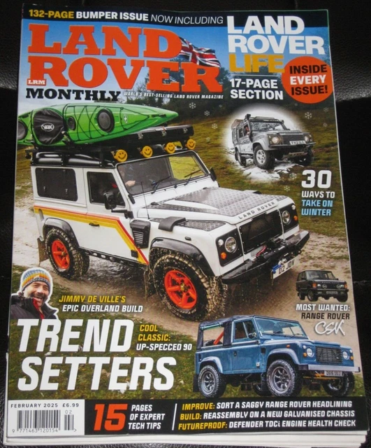 Range Rover Register Magazine LAND ROVER MONTHLY Magazine -Trend Setters - February 2025 - New £6.99 ...
