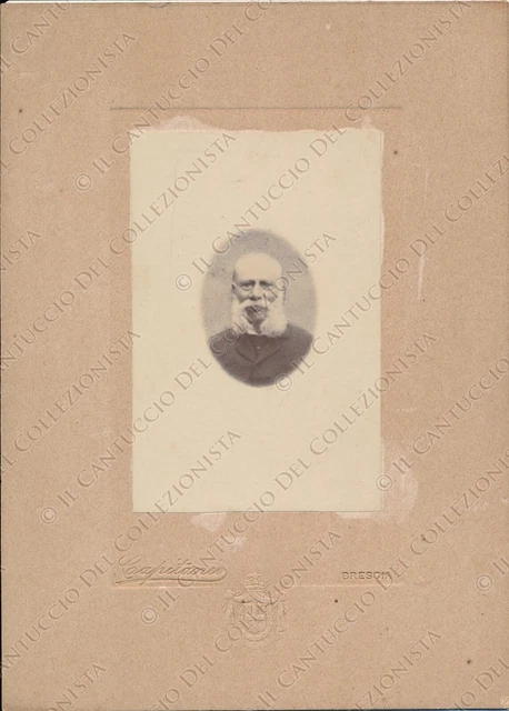 1900c Ritratto uomo con barba Fotografia Capitanio Brescia