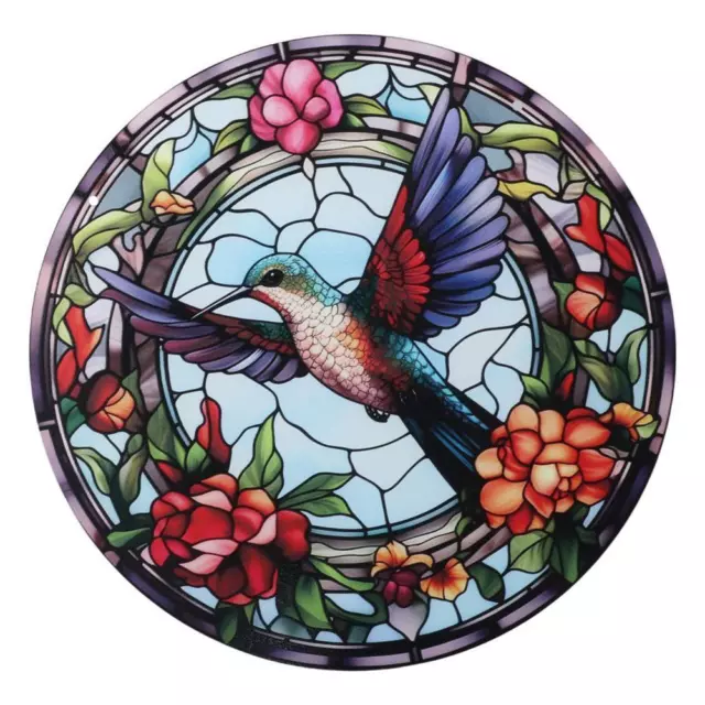 Stained Window Hanging Ornament Bird Themed Bird Pattern Ornament  Home Decor