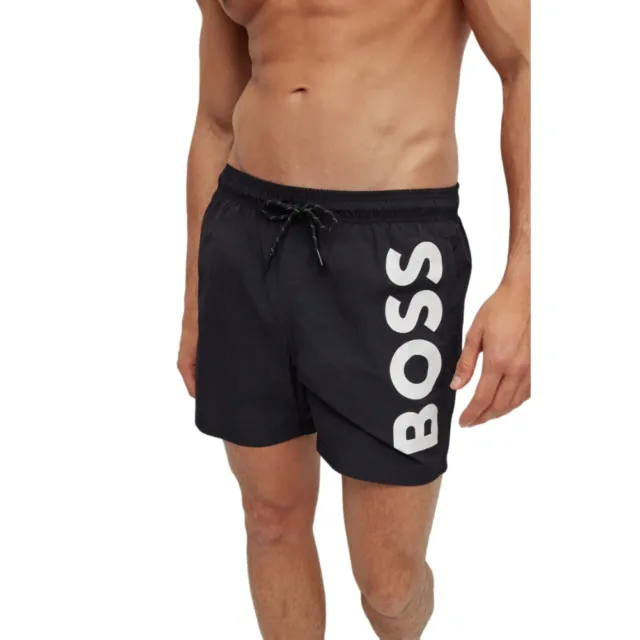 Hugo Boss Men's Swim Trunks Large Contrast Boss Logo Quick-Drying Swimsuit 3