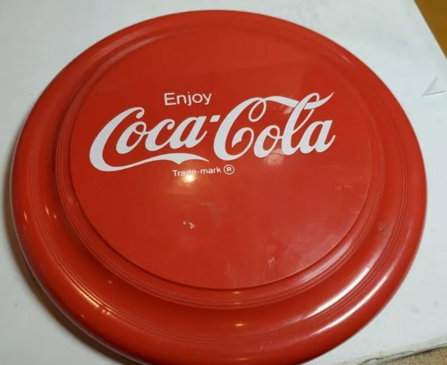 VIntage ENJOY COCA-COLA Flying Frisbee Disc 9" "Made in the USA" Humphrey Flyer