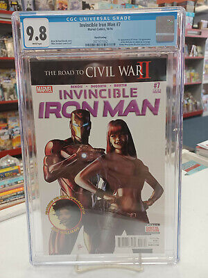 INVINCIBLE IRON MAN #7 3rd Print (Marvel, 2016) CGC Graded 9.8 ~ WHITE Pages