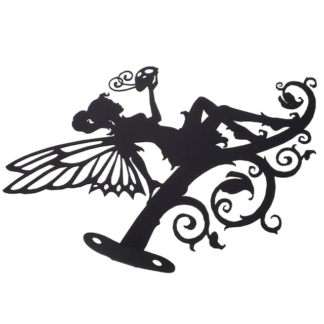 Outdoor Dekor Metallkunst Fairy Silhouette Skulptur Garten Rasen Hinterhofbaum