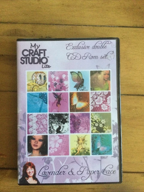 CD-ROM doble My Craft Studio - lavanda y papel encaje mariposa y hada