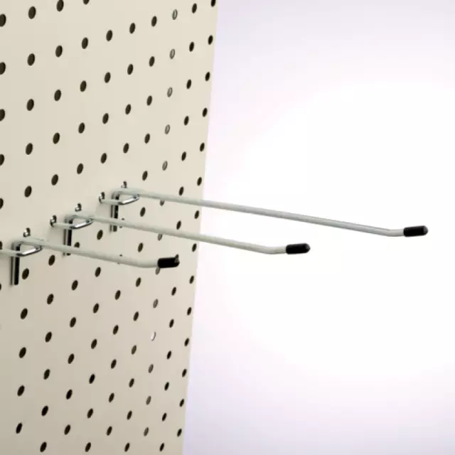 Single & Euro Pegboard Hooks Board Slat Wall Retail Display Shop 100mm & 150mm