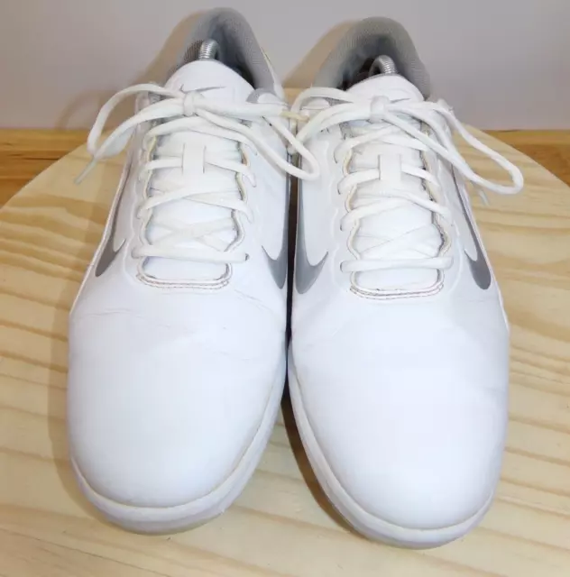 Nike Mens Spikeless Golf Shoes Sneakers AQ2301-100 Lace Up Leather White 11 W