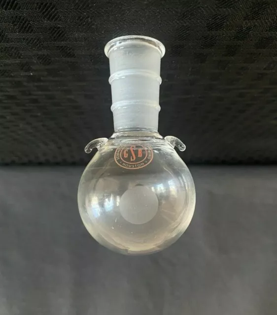SGA Glass 50mL Round Bottom Distilling Receiving Flask with Hooks 19/38 Joint