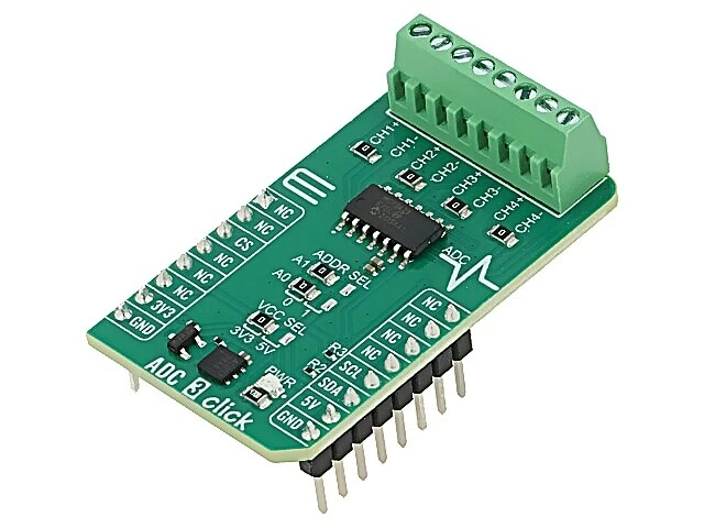 ADC 3 CLICK - CLICKID Clickboard Convertitore A/D I2C MCP3428 Prototipo ...