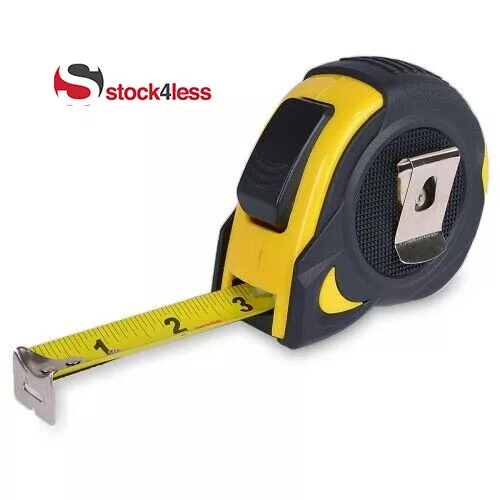 25 FT  Measure Tape w/ Hand Strap Belt Clip Thumb Lock