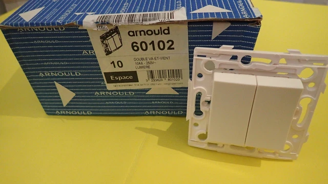 Arnould ESPACE 60601 - Interrupteur Va Et Vient Blanc Plastique à Vis