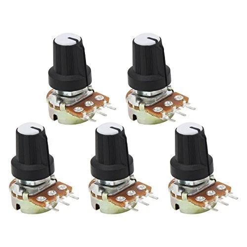 Hseamall 5PCS Potentiomètre Rotatif 10K OHM linéaire Potentiomètre 3 avec écr...