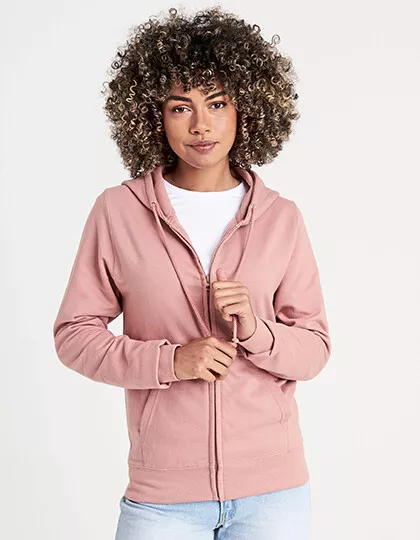 Just Hoods Damen Sweat Jacke mit Kapuze College Hoodie in Topllen Farben XS -XXL