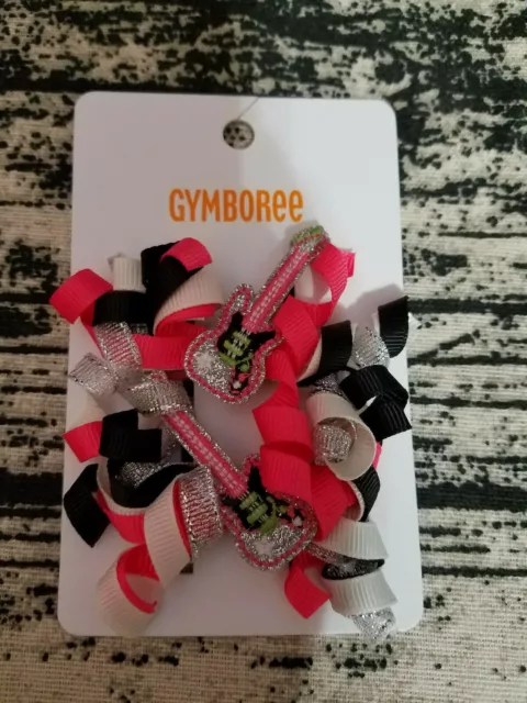 Gymboree Rock Academy Guitar Curly Hair Clips Size 3 4 5 6 7 NWT