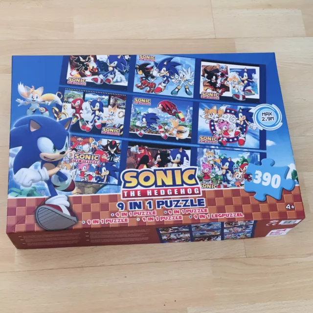 SONIC THE HEDGEHOG 9 in 1 Puzzle Jigsaw 390 Pieces Sambro