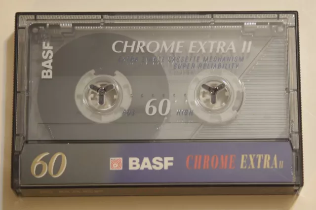 OPENED new/unused Vintage BASF CHR II CASSETTE TAPE chrome extra II 60 