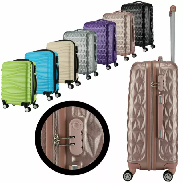 Hard Shell Lightweight Suitcase Case 4 Spinner Wheels Cabin Luggage 20" 24" 28"