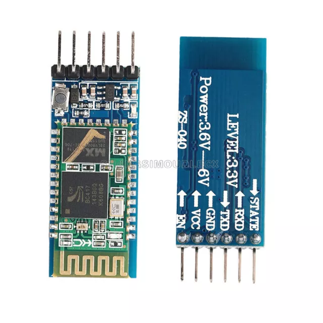 Módulo transceptor de RF Bluetooth serie inalámbrico de 6 pines HC-05 RS232 maestro esclavo