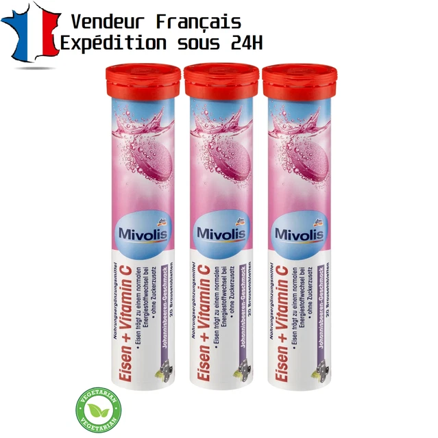 4 Boîtes De Comprimés Effervescents Mivolis Magnésium – Végétarien, 80 Comprimés