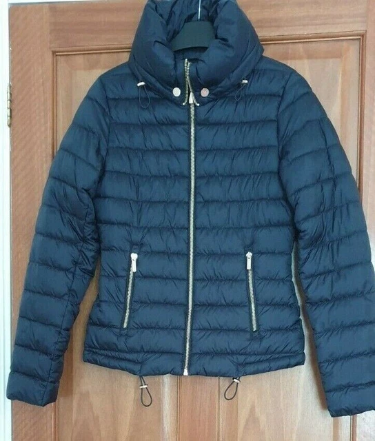 Zara high collar puffer jacket top