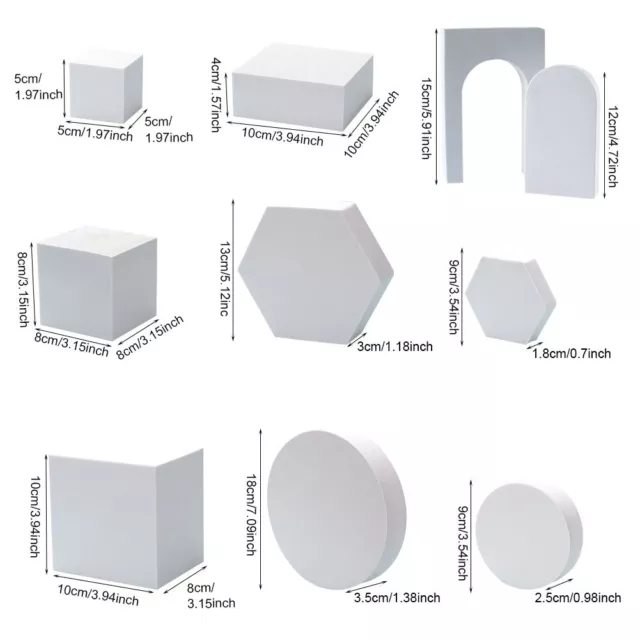 Photography Background Prop Riser Geometric Cube Jewelry Display Solid*