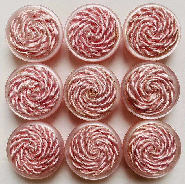 Lot De 8 Boutons Vintage En Plastique Bleu - Diamètre 21,5 Mm, Ronds, Pour Couture Et Artisanat