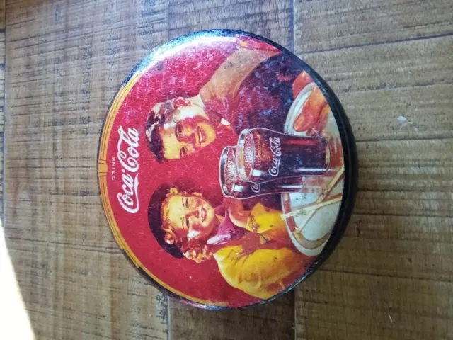 Coffret bonbon ancien - Boîte en métal de Noël - Coca Cola