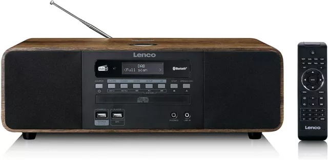 Lenco DAR-051 DAB+ Radio - Système Compact - CD / MP3-Player - Bluetooth en Bois