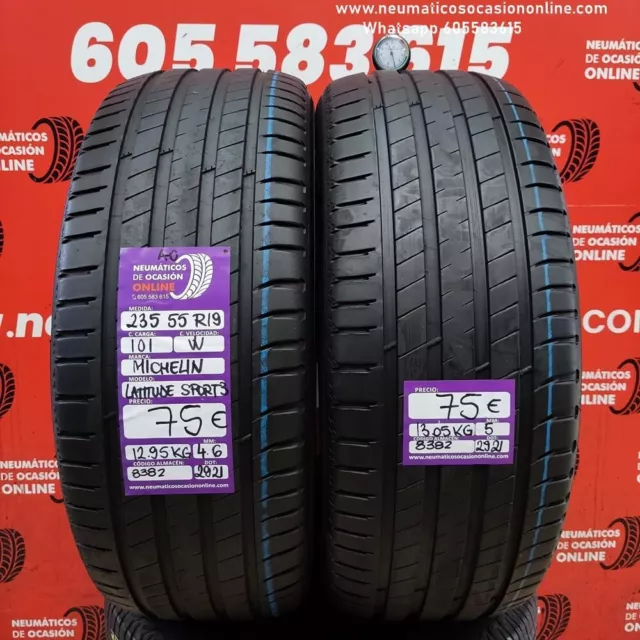 2x 235 55 R19 101W 5.0/4.6 MM Michelin Latitude Sport 3 Ao Ref.8382