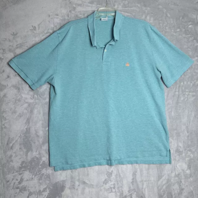 Brooks Brothers Shirt Mens 2XL Performance Polo Aqua Blue Original Fit XXL