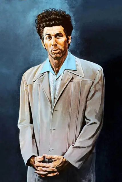 SEINFELD Kramer `THE KRAMER ' painting blue CANVAS ART PRINT Poster  16"X 12"