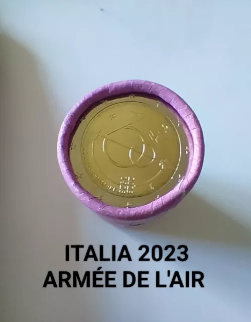 2 euros commémorative ITALIE 2023  armée de L'air -  Type B -  Poste Suivi.